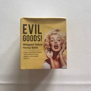 Evil Goods! Whipped Tallow Honey Balm Facial Moisturizer Grass-fed 4.23oz